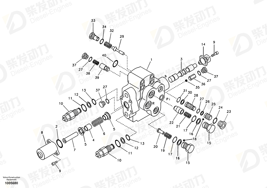 VOLVO Control plunger 14500402 Drawing
