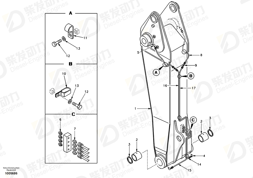 VOLVO Pipe SA1173-05350 Drawing