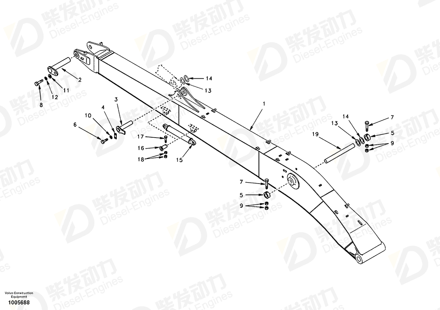 VOLVO Pin SA1173-04290 Drawing VOLVO Pin SA1173-04290 Drawing