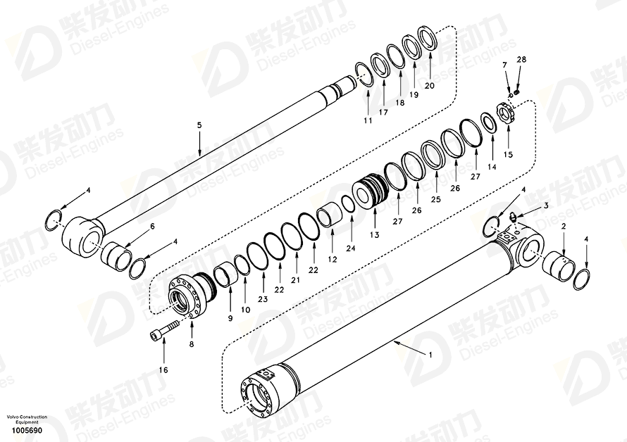 VOLVO Pipe SA1146-00150 Drawing VOLVO Pipe SA1146-00150 Drawing