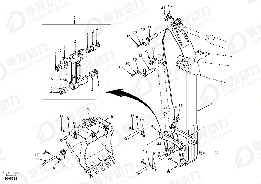 VOLVO Yoke SA1172-07260 Drawing