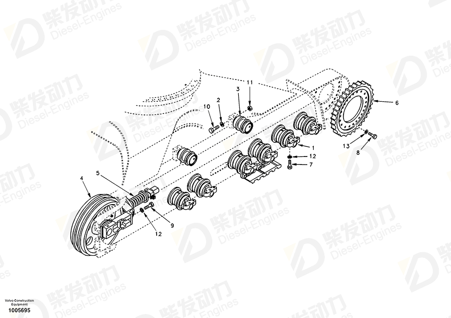 VOLVO Recoil Spring SA1181-00042 Drawing VOLVO Recoil Spring SA1181-00042 Drawing