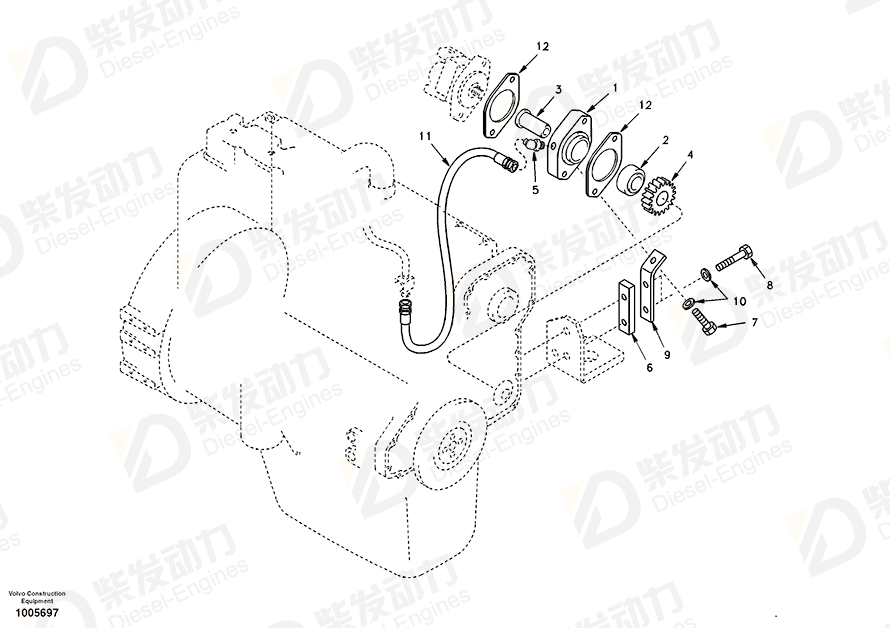 VOLVO Hose SA3924867 Drawing