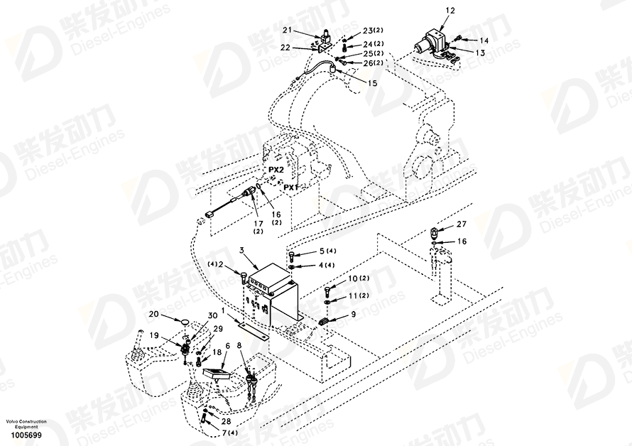 VOLVO Control unit 14514291 Drawing