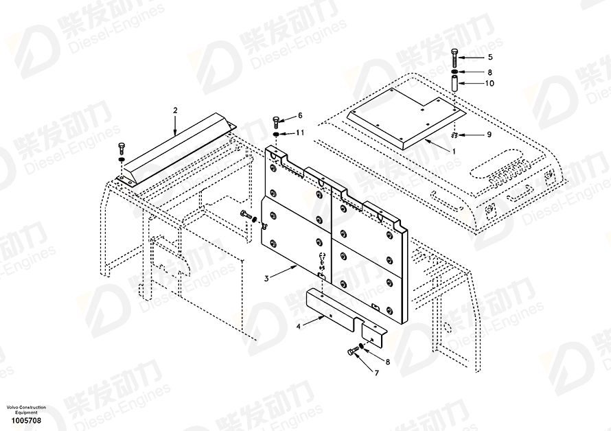 VOLVO Bracket SA1162-07782 Drawing