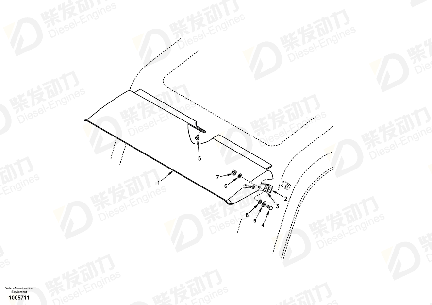 VOLVO Rubber washer 14500613 Drawing