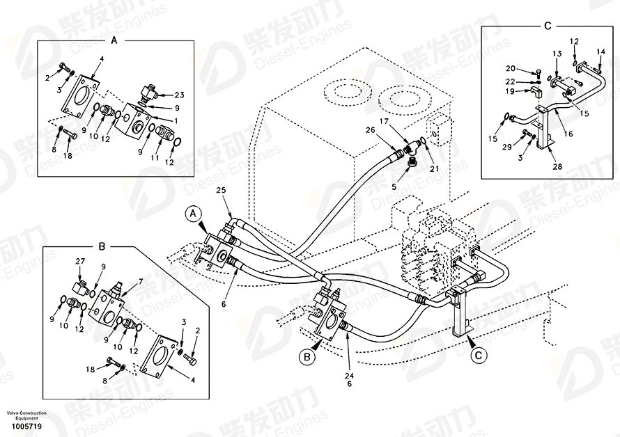 VOLVO Hose SA9452-06322 Drawing