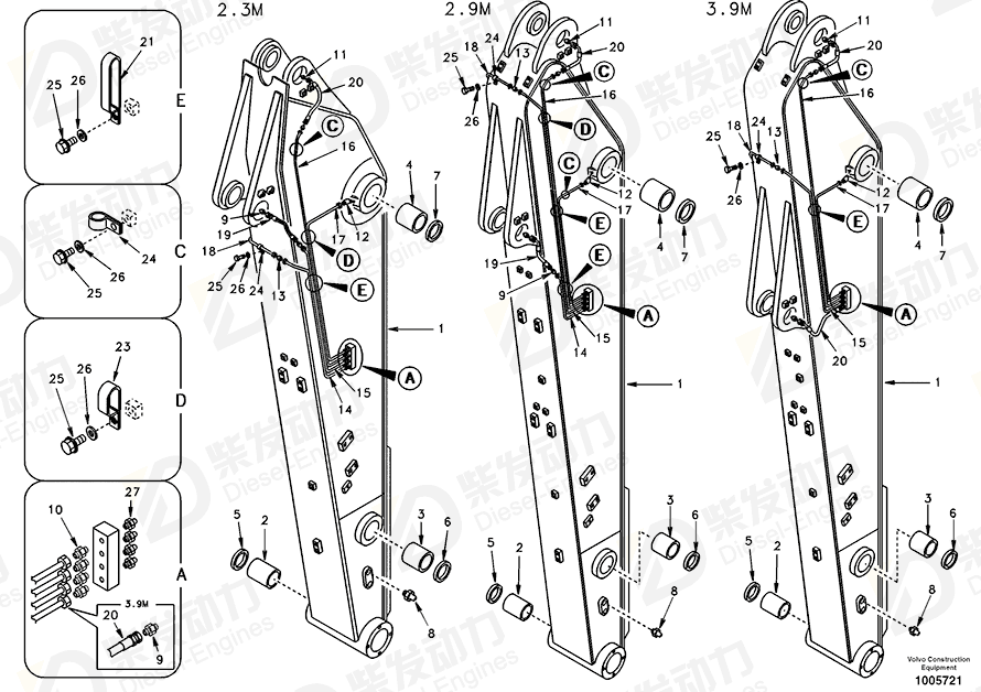 VOLVO Pipe SA1172-07570 Drawing