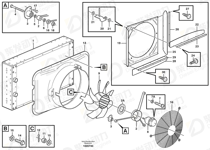 VOLVO Engine bracket 11119402 Drawing