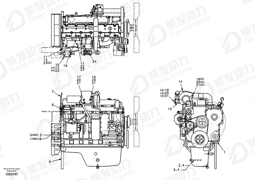 VOLVO Screen SA1111-00360 Drawing