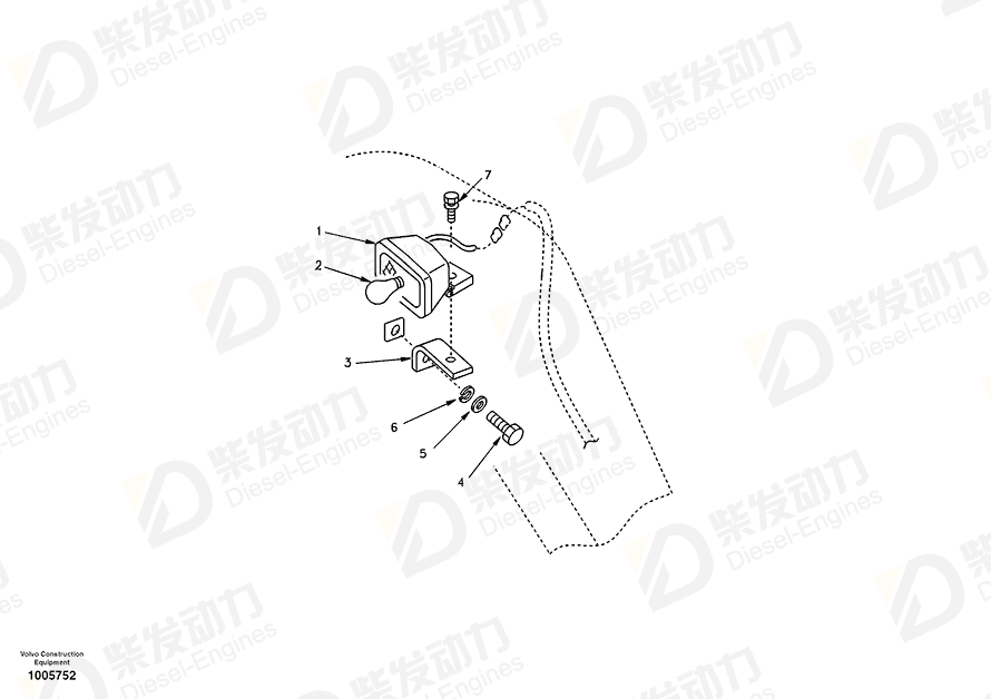 VOLVO Bracket SA1073-00560 Drawing VOLVO Bracket SA1073-00560 Drawing