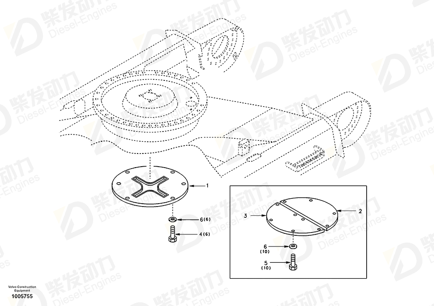 VOLVO Cover 1164-20591 Drawing