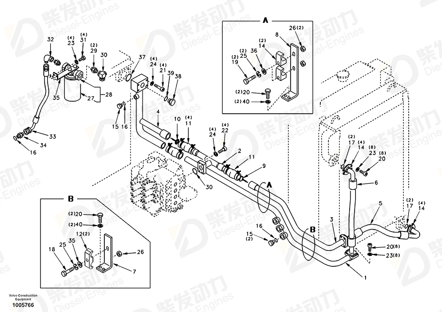 VOLVO Bracket SA1142-04410 Drawing