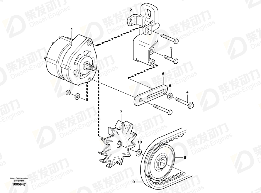 VOLVO BELT 11714202 Drawing