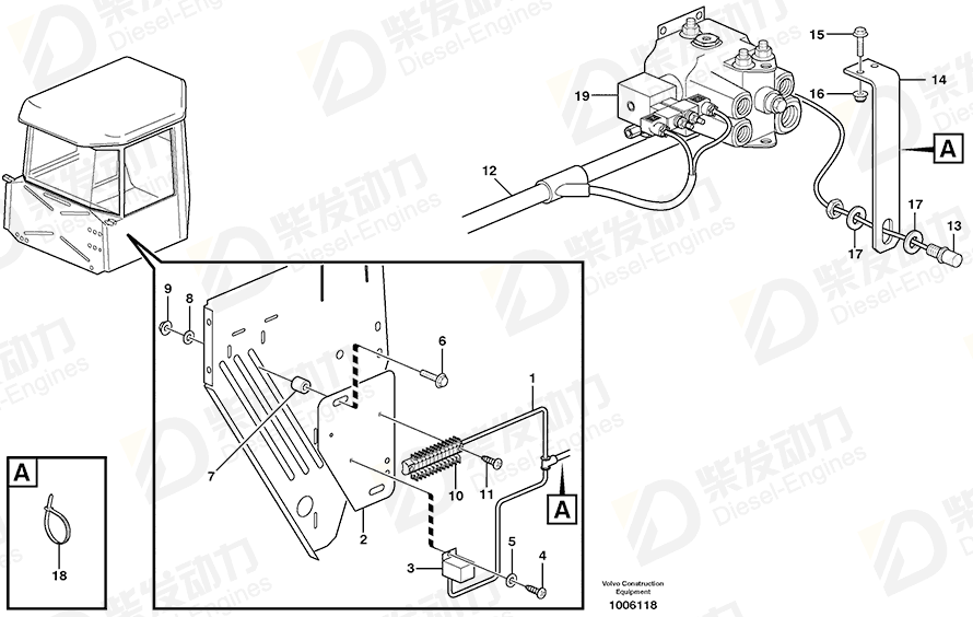 VOLVO Bracket 11190389 Drawing