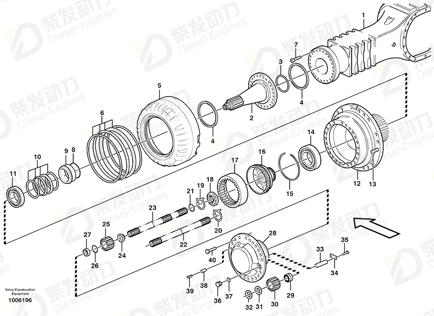 VOLVO Planet shaft 23923 Drawing