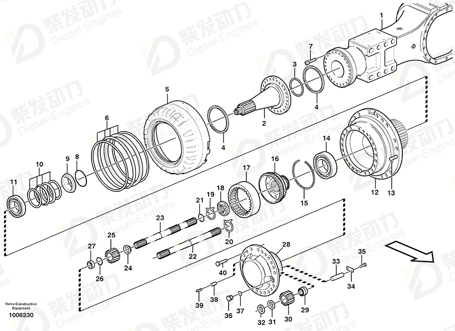 VOLVO Spacer ring 11102981 Drawing