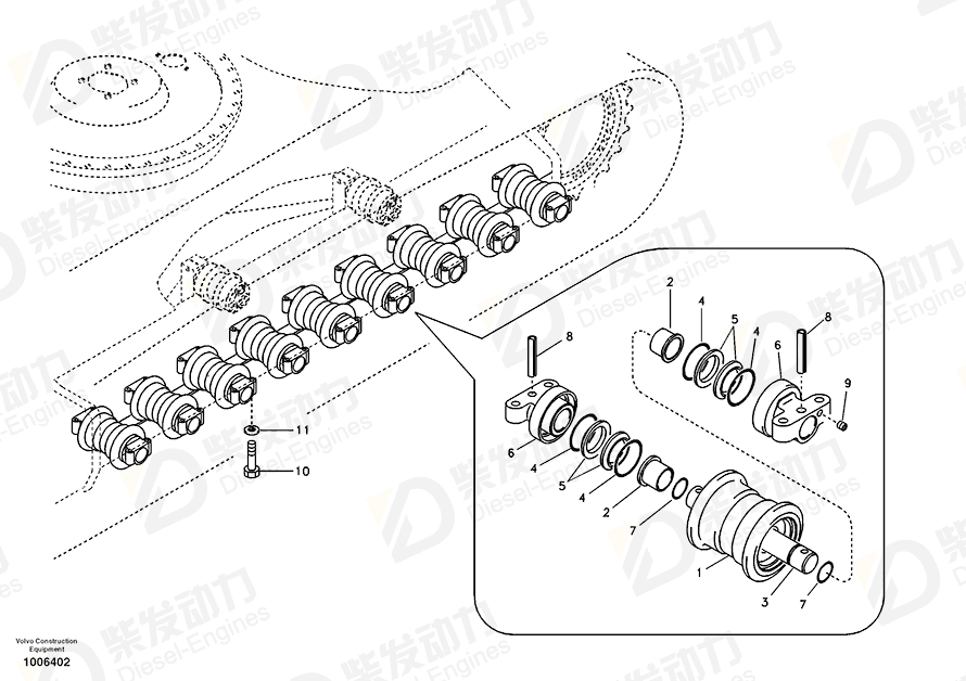 VOLVO Hexagon screw 992968 Drawing