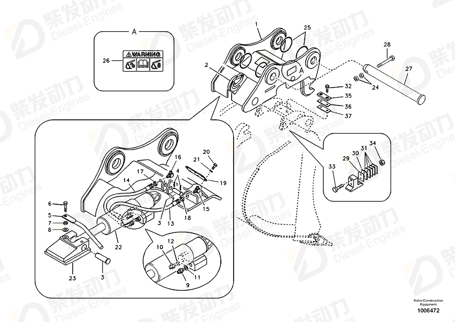 VOLVO Quick attachment 14519795 Drawing VOLVO Quick attachment 14519795 Drawing