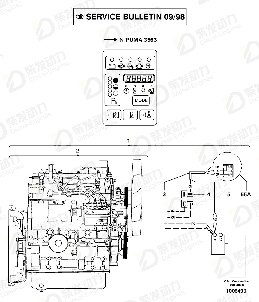 VOLVO Plug connector 5080125 Drawing VOLVO Plug connector 5080125 Drawing
