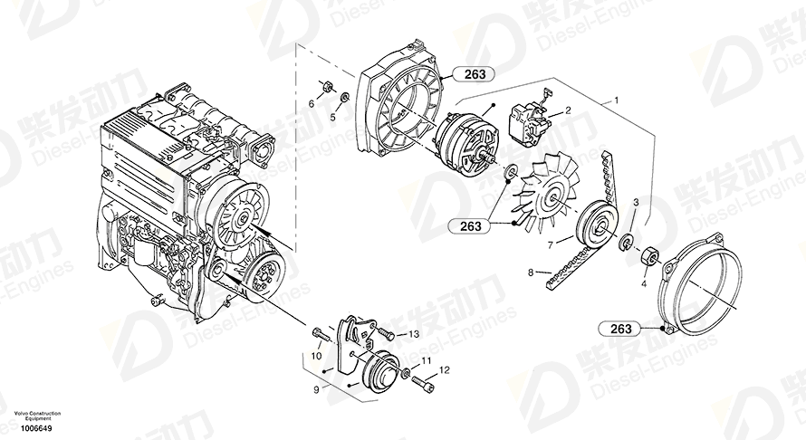 VOLVO Hexagon nut 955780 Drawing