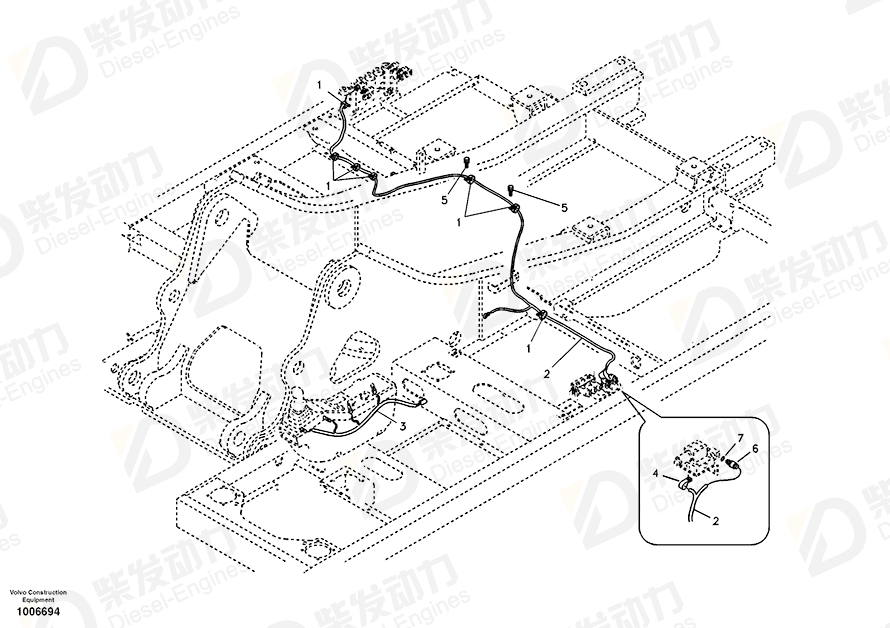 VOLVO Wire harness 14517500 Drawing
