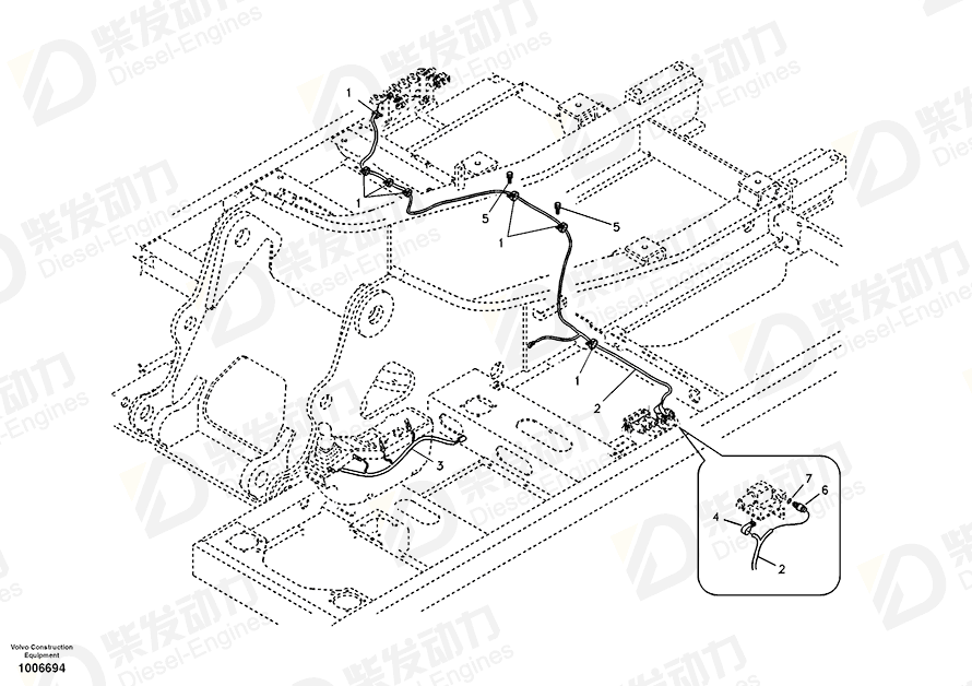 VOLVO Wire harness 14518443 Drawing VOLVO Wire harness 14518443 Drawing