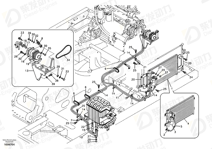 VOLVO Hose 14501637 Drawing