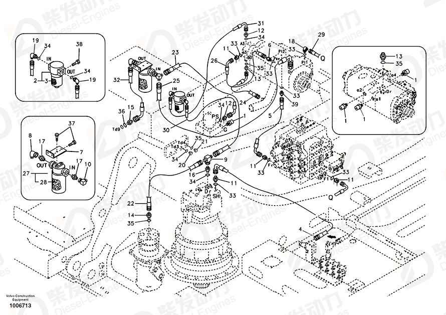 VOLVO HOSE ASSEMBLY SA9451-05246 Drawing VOLVO HOSE ASSEMBLY SA9451-05246 Drawing