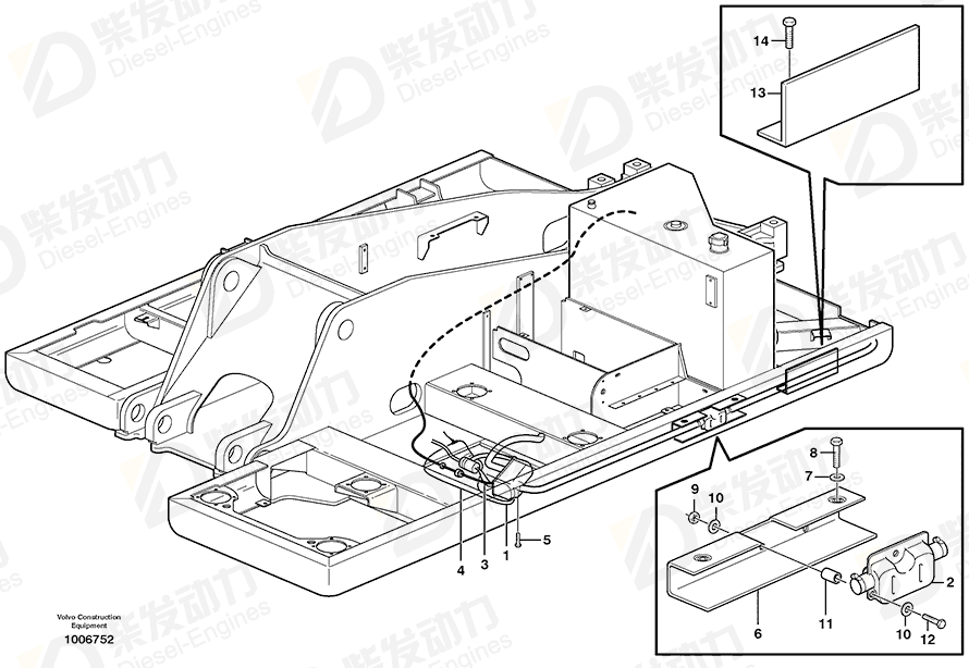 VOLVO Spacer sleeve 975547 Drawing VOLVO Spacer sleeve 975547 Drawing
