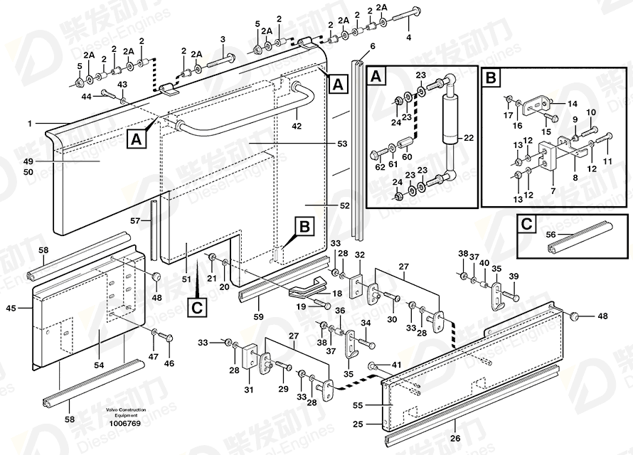 VOLVO Door stop 795581 Drawing