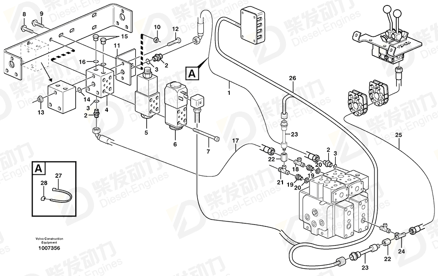 VOLVO Hose assembly 11141675 Drawing