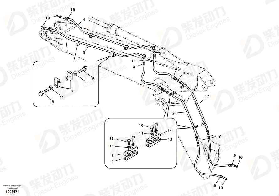 VOLVO Clamp SA1174-50120 Drawing VOLVO Clamp SA1174-50120 Drawing