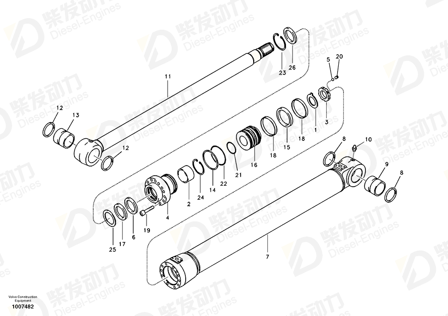 VOLVO Sealing kit 14589130 Drawing VOLVO Sealing kit 14589130 Drawing
