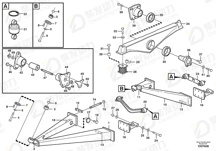 VOLVO Bearing bracket 11120852 Drawing