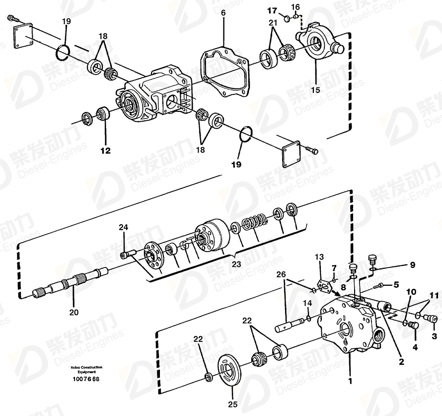 VOLVO Bearing kit 11994186 Drawing