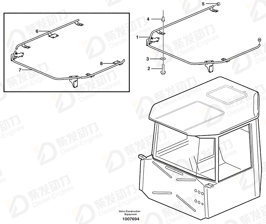 VOLVO Roof Arch 11116682 Drawing