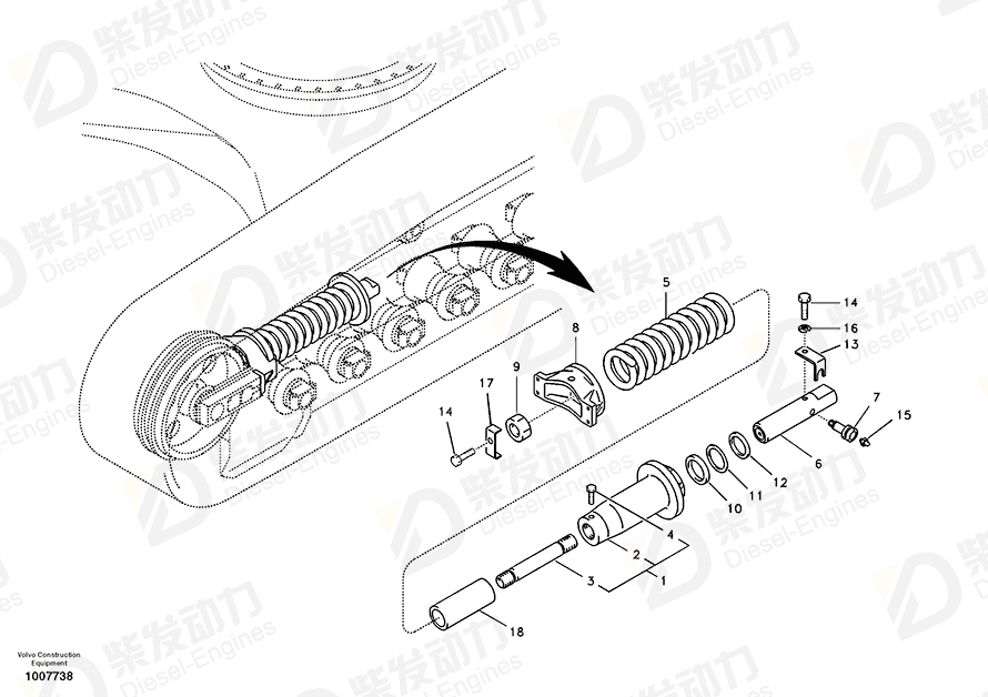 VOLVO Stopper 14532443 Drawing