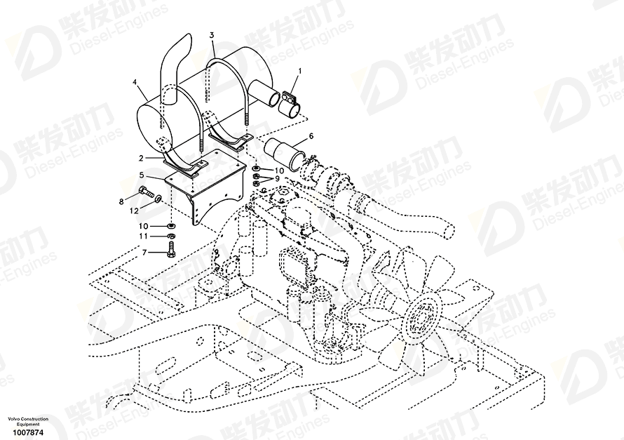 VOLVO Bracket SA1114-00610 Drawing