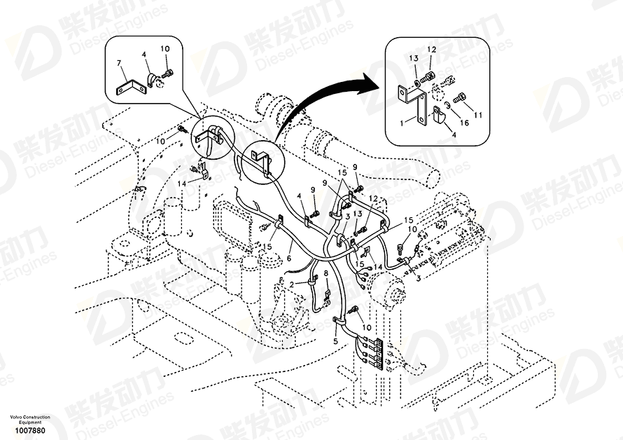 VOLVO Wire harness 14505154 Drawing VOLVO Wire harness 14505154 Drawing