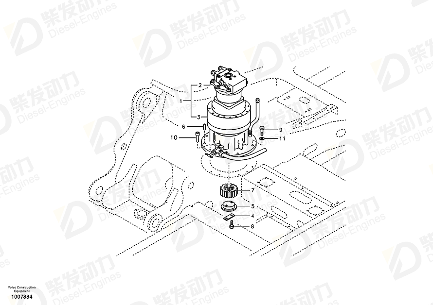 VOLVO Swing motor 14509428 Drawing