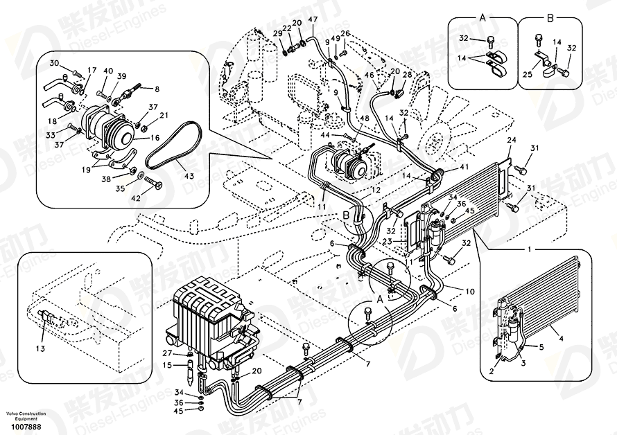 VOLVO Hose 14505161 Drawing