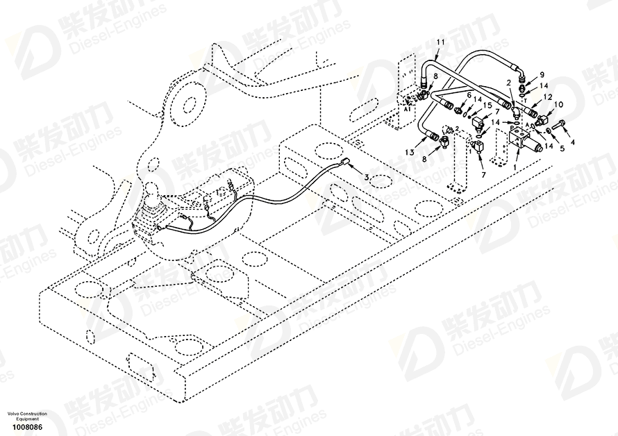 VOLVO Wire harness 14509454 Drawing VOLVO Wire harness 14509454 Drawing