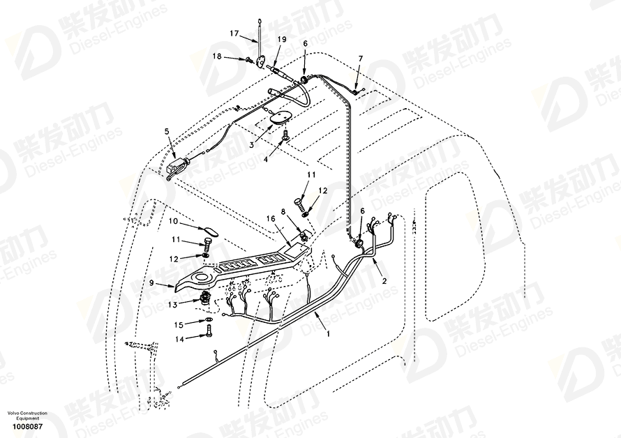 VOLVO Wire harness SA1122-03961 Drawing