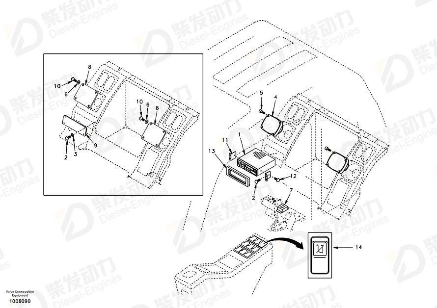 VOLVO Cross recessed screw SA9021-10505 Drawing