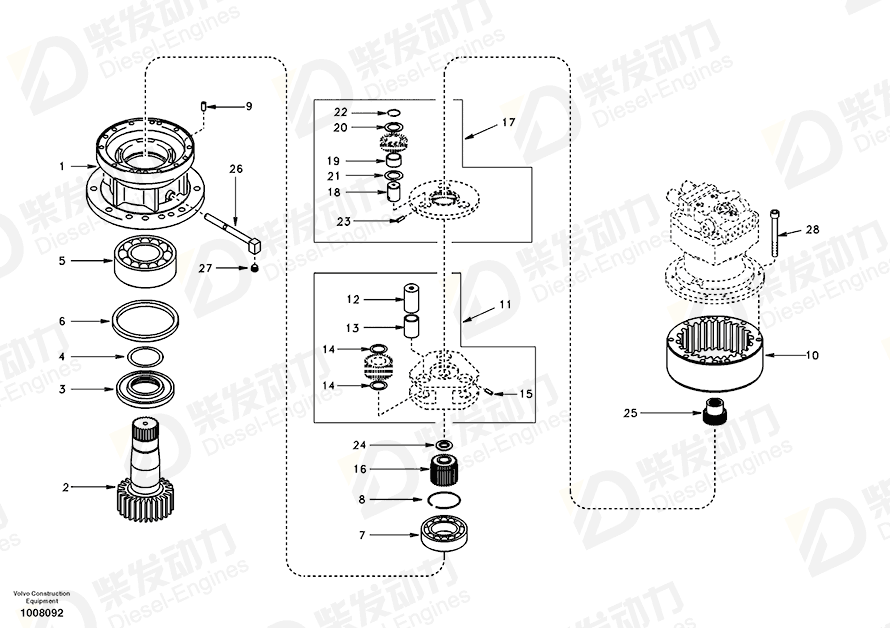 VOLVO O-ring SA9511-22080 Drawing