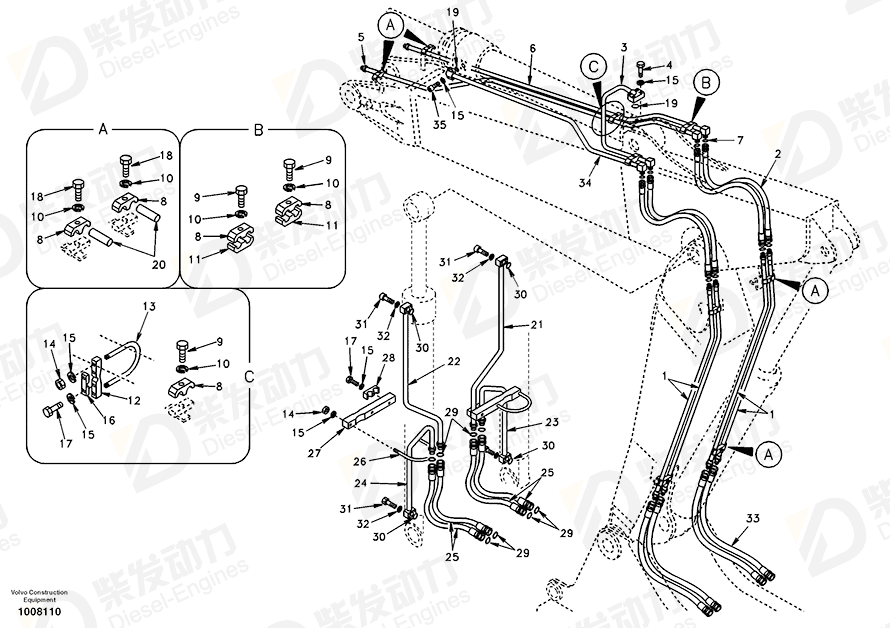 VOLVO Bolt SA9011-21010 Drawing VOLVO Bolt SA9011-21010 Drawing