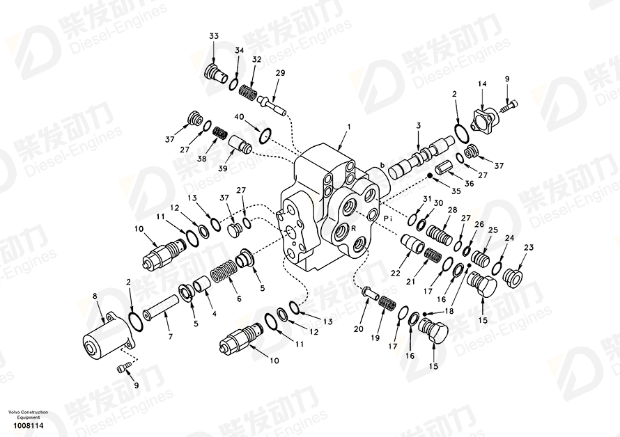 VOLVO Relief valve 14500406 Drawing VOLVO Relief valve 14500406 Drawing