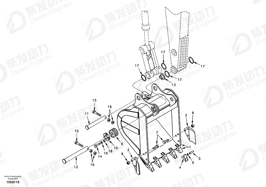 VOLVO Bucket SA1171-01941 Drawing VOLVO Bucket SA1171-01941 Drawing