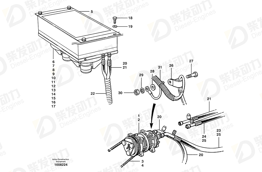 VOLVO V belt 978739 Drawing